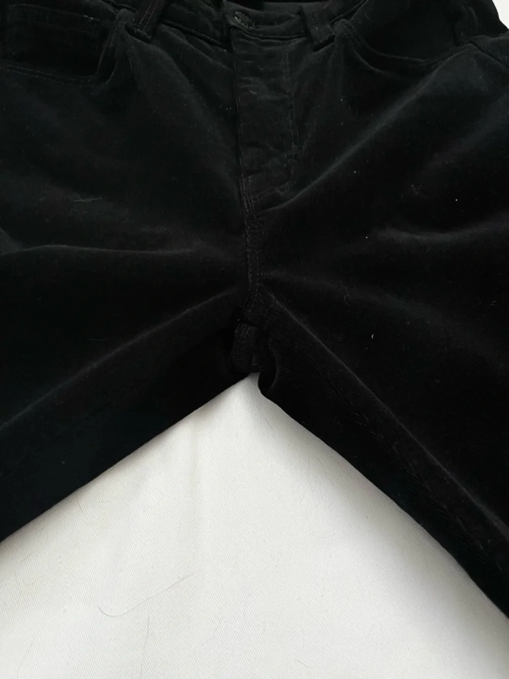 L'AGENCE Marguerite High Rise Skinny Velvet Noir Black Jeans 27 - Picture 9 of 15